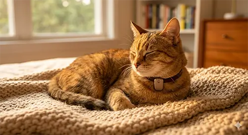 Best Gps Cat Trackers 2026 - Orange Cat With Tracker Collar
