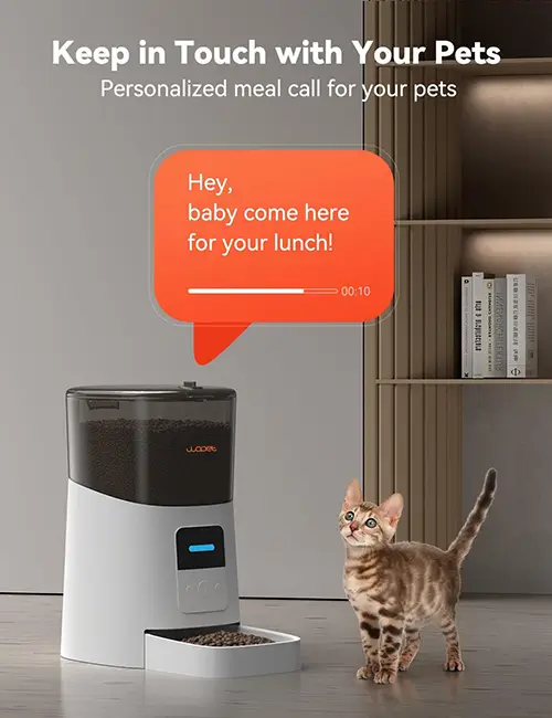 WOPET WiFi Automatic Feeder 6L Best automatic cat feeder - WOPET Patrol F07 (6L) — Best Smart Entry-Level Choice